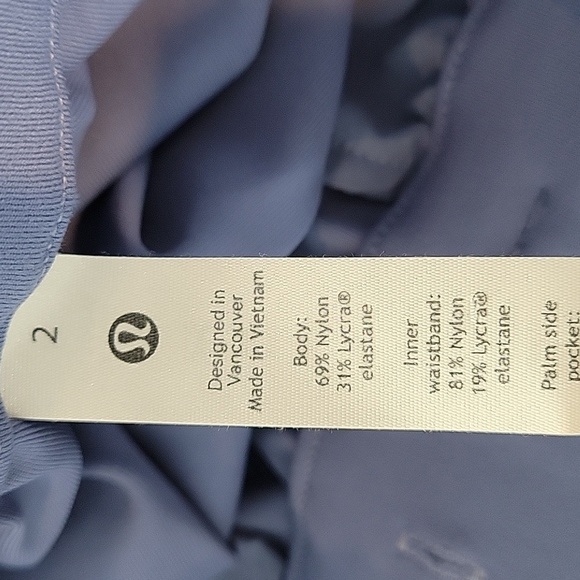 Lululemon Blue W6BQNS Stretch High Rise Crop Pants 2 - Picture 7 of 12